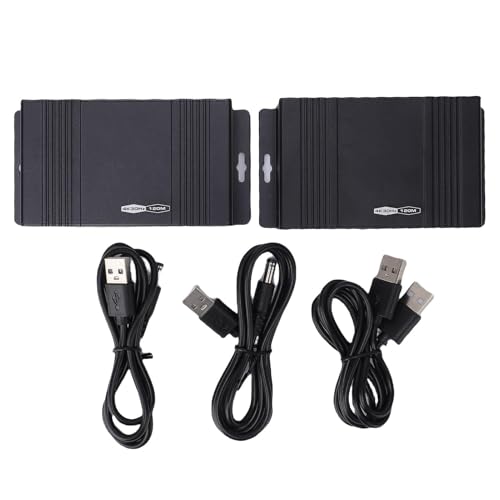KVM Ethernet Extender, 4K 30Hz HD Multimedia Transmitter Receiver with USB 2.0 Ports Technology, for Remote Computer Control up to 120m via CAT5e/6/7 Cable