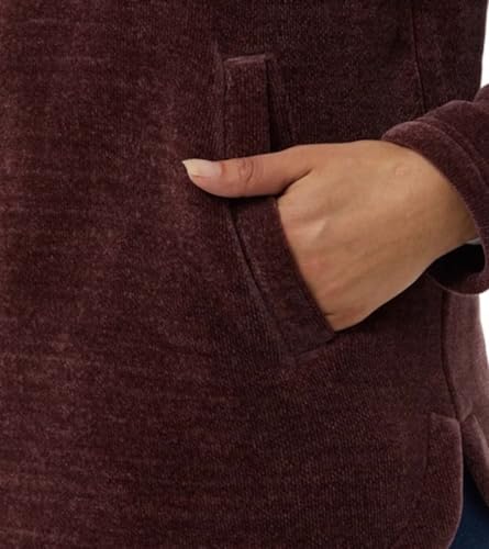 Image of 32 Degrees Heat Women's Mock Neck Fleece 1 /4 Zip Pullover Sweater with Pockets (US, Alpha, Medium, Regular, Regular, Purple)