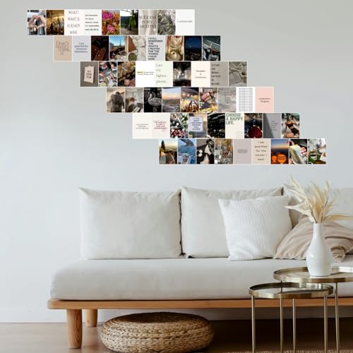 Image of SAW Vision Board Poster Wall Poster - Pack Of 54 | 4 x 6 Inches | Aesthetic Artwork Posters | Wall Decor Posters For Living Room Bedroom Home And Office