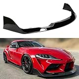 WheelX Front Lip Compatible with Toyota GR Supra A90 A91 2020-2026, AG Style Bumper Air Dam Lower Chin Spoiler Splitter, Protection Body (Gloss Black)