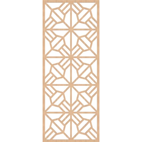 Image of Auburn Decorative Pierced Fretwork Wood Wall Panels, 21 3 /8 inchW x 54 3 /8 inchH x 1 /4 inchT, Hickory