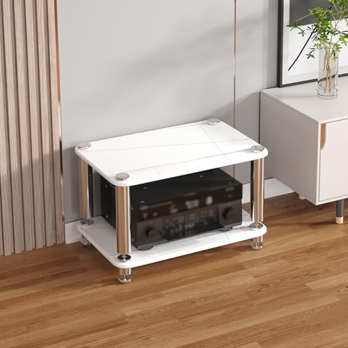 Étagère audio à 4 niveaux modulable et robuste pour lecteurs et récepteurs stéréo - 2