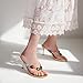Oakmoo Women's Jeweled Thong Strappy Sandal Summer Mules Kitten Heels Flip Flop Round Open Toe Mid Heels Fashion Wedding Party Dress Thong Casual Shoes