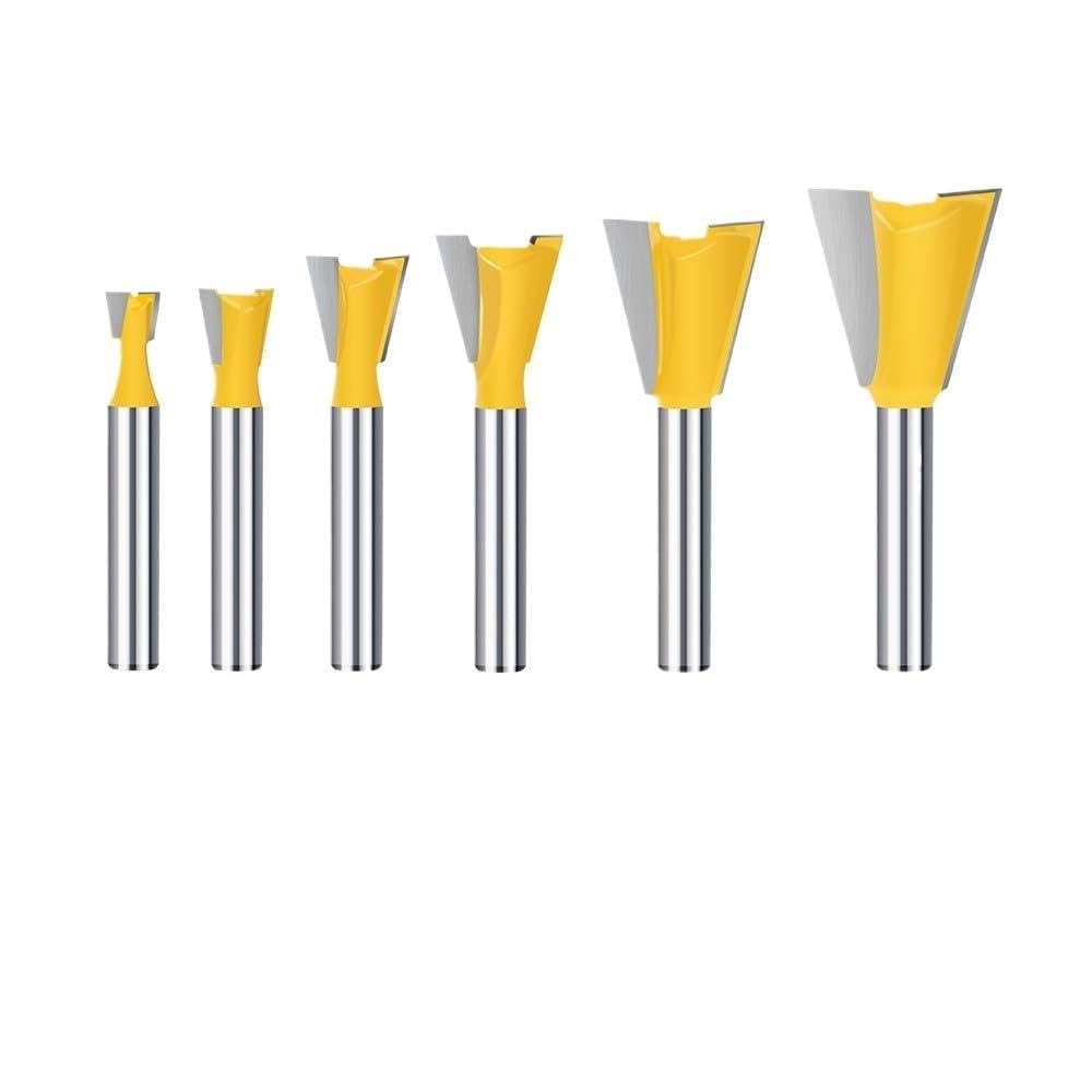 Zestaw frezów do połączeń jaskółczy ogon 14 stopni frez do obróbki drewna grawerowanie 8 mm frez do drewna(5pcs Set)