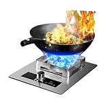 Gaskocher 9,8 KW, Gaskochfeld Mit Einem Brenner For Den Innenbereich, 9-Hohlraum-Hochfeuer-Timer,...