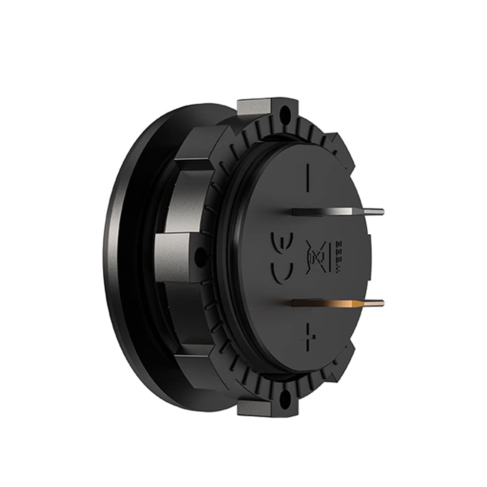 YIXISI DC 12V 24V Wodoodporny Woltomierz Samochodowy z Cyfrowym Wyświetlaczem LED i Płytą Montażową, Okrągły Miernik Testera Napięcia z Zaciskami do Łodzi Motocykl Ciężarówka ATV, Niebieskie Światło