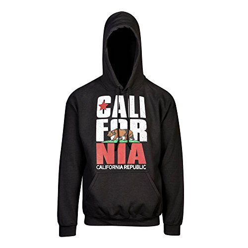 Gravity Trends California Republic Classic Bear Hoodie Sweater, Black 3XL