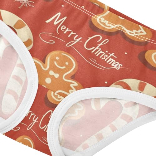 Candy Cane Girls' Underwear for Daily Wear Briefs Underwear for Kid in Sizes 2T,3T, 4T, 5T, 6Y and 8Y4