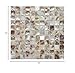 Art3d Shell Mosaic Tile White Square Mosaic Tile for Kitchen/Bathroom Backsplash, 12