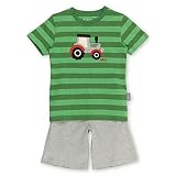 Sigikid Jungen Pyjama Pyjamaset, grün/kurz/Traktor, 104