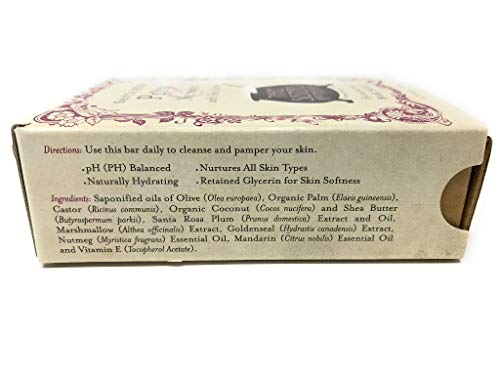 Three Sisters Apothecary Santa Rosa Plum & Nutmeg Bar Soap 4.75 Oz, 4.75 Oz #TOP2