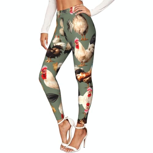 Leggings de compresión de pollo y gallo mallas deportivas mujer