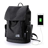 ✈USB Anschluss: Der Laptop Rucksack verfügt über einen integrierten USB Port, sodass Sie unterwegs eine Powerbank anschließen können; Perfekt für Studium/Wochenend-Trips/Arbeit