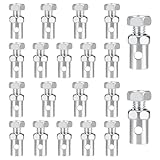 20 Pcs Universal Clutch Brake Throttle Cable Ends Stops, 1/8' Brake Cable Crimp Ends Cable Clamps Lock Repair Parts Kit for Go Kart Motorized Bike Motorcycle Bicycle Scooter Lawn Mower Garden Tractor