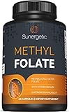 Premium Methyl Folate Supplement – Methyl Folate Capsules with Methylated Vitamin B12 and Vitamin B6