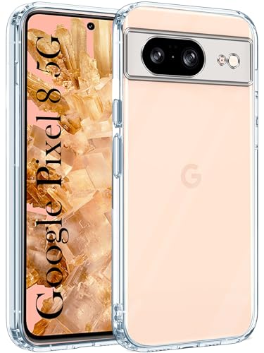 Image of Jkobi Back Cover for Google Pixel 8 (Silicone Clear Shockproof Case with Camera Protection | Soft and Flexible | Transparent)