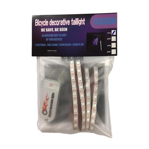 Luce di decorazione del telaio per biciclette a LED con scatola batteria-luce impermeabile, a prova di polvere, a batteria a batteria | Luce di avvertimento per scooter, motociclette e biciclette | Lu