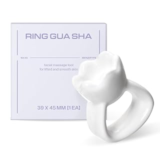 HAUA Ring Gua Sha, Korean facial tools, Premium Natural Ceramic, Massager, Multi-use Face & Body, Valentine's Day Gifts for Woman | 2oz - Amazon product rated Grade A