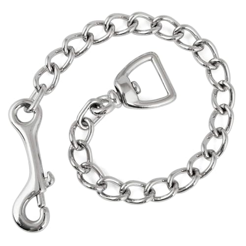 Jeffers Equine Horse Lead Chain 4 mm with Bolt Snap & Swivel Eye End – 20