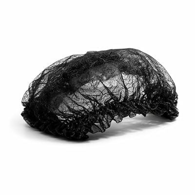 SunFX 100 Pcs Black Disposable Hairnets Bouffant Caps, Hair Cover For Spray Tanning or Food Service - For Salons & Home Use