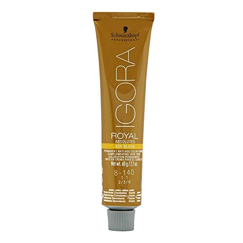 Schwarzkopf Professional Igora Royal Absolutes Hair Color, 8-14, Light Blonde Cendre Beige, 2.1 Ounce