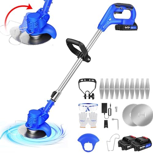 Weed Wacker Electric Eater Cordless, 21V Battery Powered Eater