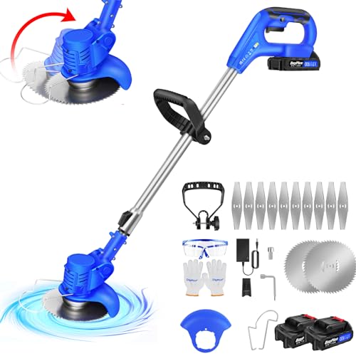 21V Cordless Grass Trimmer with 2x Battery