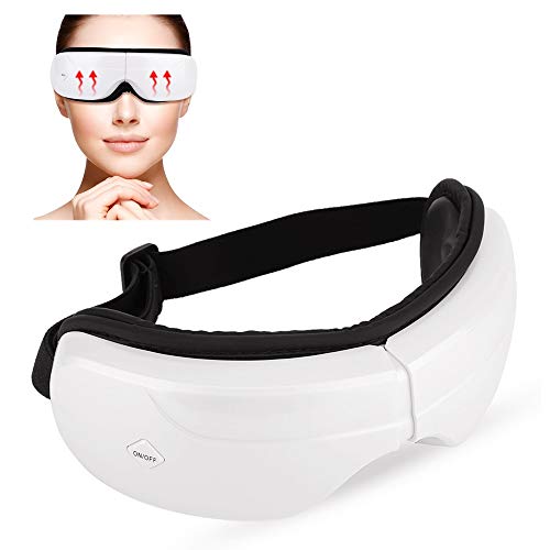 Qkiss Wireless Augenmassagegerät für die Augenpflege, USB Schnittstelle Heiß Kompressionsluftdruck Augenschutz Entlasten sie den Augendruck Halten sie sich von Dunklen Kreisen Fern