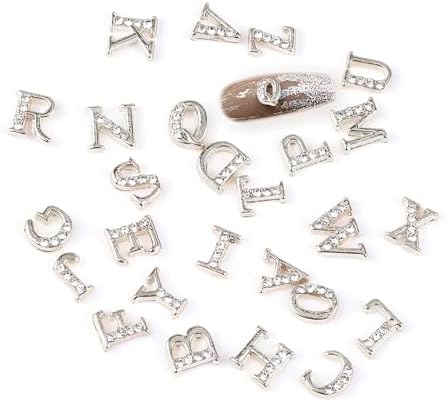 Amazon | happykau ネイルパーツ イニシャル A-Z 26文字 イニシャル  