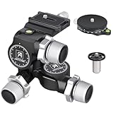 ARTCISE 3Wayギア雲台 3ウェイ三脚ギアヘッド CNC加工アルミ合金 素早く操作 精密微調整 360°パノラマ アルカスイス互換 クイックシュー 最大耐荷重6キロ