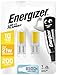 Price comparison product image Energizer G9 Energy Saving LED Filament Bulb, 2W (Equivalent 20W) Daylight 6,500K, 210 Lumen - 2 Pack (Non-Dimmable)