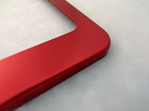 Yuankanju Customized Red Anodized Aluminum License Plate Frame Laser Engraved #TOP4