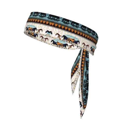 Wzycwb Sports Head Tie Pferdestreifen Sport-Stirnband
