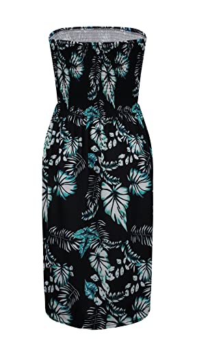 Image of Zyyfly Womens Summer Beach Dresses Strapless Cover Ups Dress Tube Top Sundresses