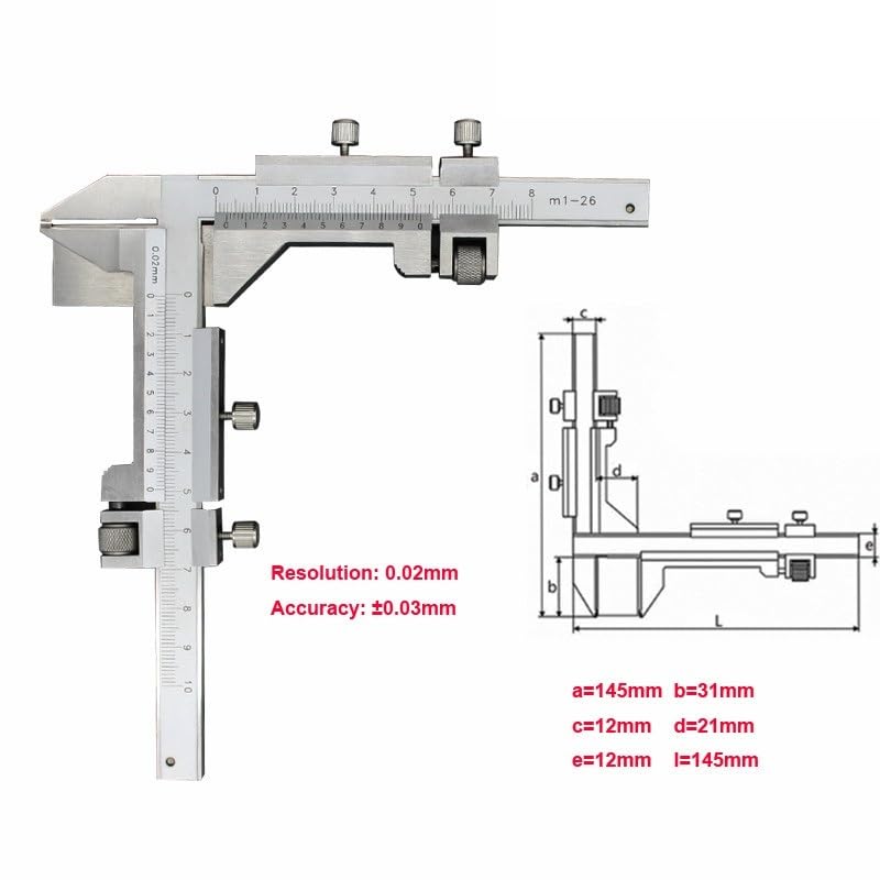Calibrador de acero inoxidable NURII M1-26mm miniatura 2