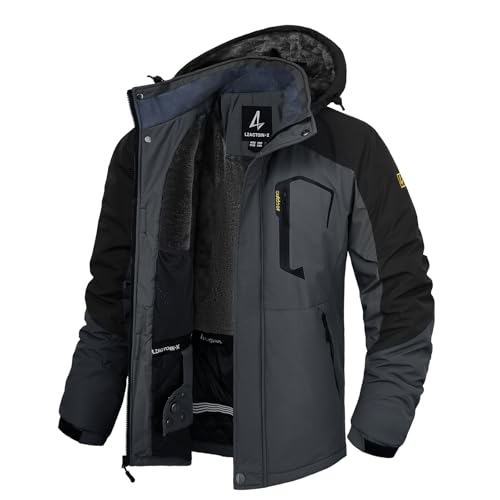 Image of Mens Winter Coats Ski Snowboard Jacket Down Waterproof Coat | Warm Jacket, Insulated Jacket, Cold Weather Jacket, Heavy Jackets, Winter Parka, Windproof Coat, Hiking, Camping, Working