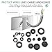 EASYEAH 125PCS 18 Sizes Rubber Grommet Kit, Rubber Plugs for Round Holes, Firewall Wire Cable Hole Grommet for Automotive, Industrial, Home 1/4 5/16 1/2 7/32 3/8 9/16 5/16 5/8 3/4 7/8 15/16 21/32 1