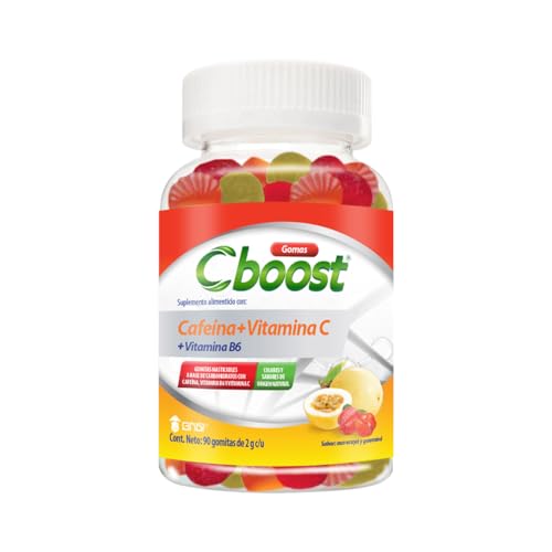 Vitamínicos, C-Boost, Gomitas de Cafeína + Vitamina C y Vitamina B6 | Contiene 90 gomitas