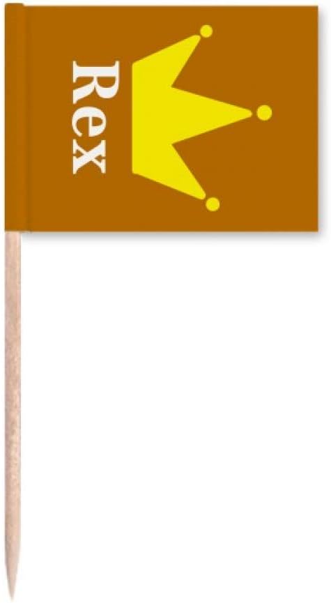 KTM Healthcare® Rex Authority King Commander Kether Toothpick Flags Marker Topper Party Decoration