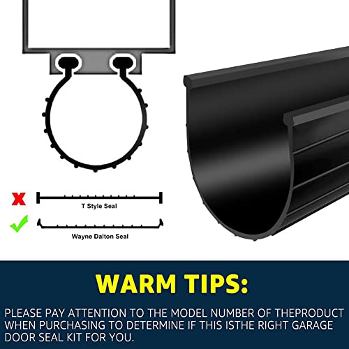 18 Feet 154448 Seal Replacement For Wayne Dalton Garage Door Bottom Weather Seal For Weather Stripping Fit 18 Ft Wide Doors #TOP5
