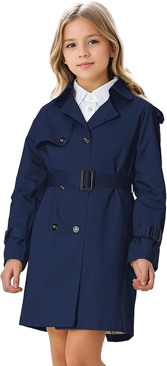 Image of Cromoncent Kids Rain Jacket, Raincoats Lightweight Waterproof Trench Coat for Boys Girls