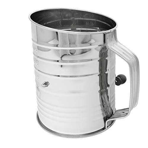 Norpro 137 5-Cup Stainless Steel Crank Flour Sifter,Silver thumb #1