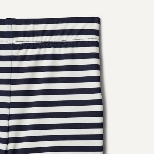 Amazon Essentials Unisex Babies x Sofia Grainge Baby Boys and Toddlers Long Sleeve Rashguard and Shorts Set, Ivory Navy Even Stripe, 6-9 Months by Amazon Essentials - Image 3