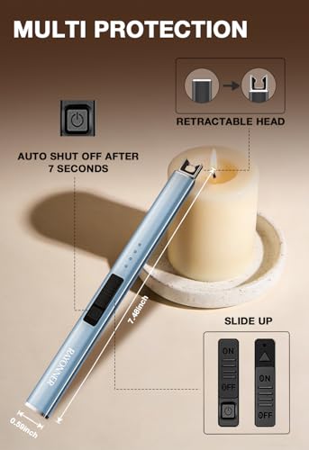 RAYONNER Candle Lighter Set (1Pack, Sierra Blue)