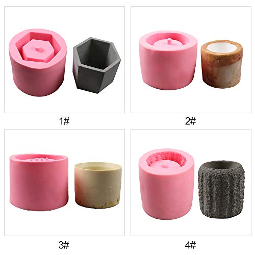 Festnight 1 Pcs Vaso De Vaso De Cimento Planta Bolo De Chocolate Molde De Silicone Artesanal Ferrame