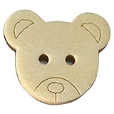Material: estos botones están hechos de madera, lisos, impermeables y duraderos. Hay 100 botones en el contenedor de mezcla aleatoria.