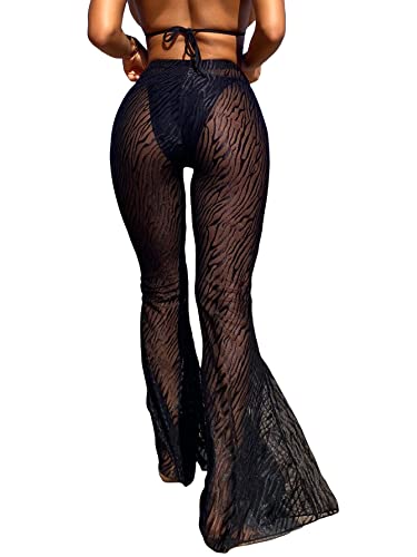 SOLY HUX Women's High Waist Sheer Mesh...