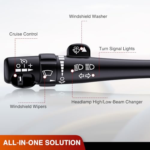 Image of Nilight Turn Signal Switch for 2003-2006 Chevy Silverado Tahoe GMC Sierra | Fit 2003 2004 2005 2006 Suburban Avalanche SSR Yukon Cadillac Escalade 2002-2009 Trailblazer Envoy Windshield Wiper Switches