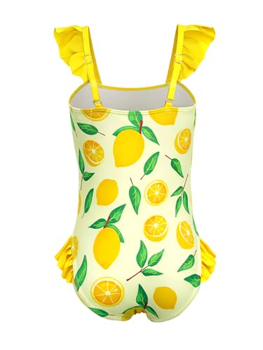 Image of DAXIANG Girls One Piece Ruffle Strap Swimsuit Quick Dry Mermaid Swimwear Beach Sport Bathing Suit for Toddler Kids 4-11 Years