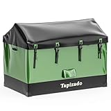 Tapizado 310 Gallon Extra Large Deck Boxes, 1170L Capacity Waterproof Outdoor Storage Bin for Patio Furniture Cushions, Pool Accessories, Garden Tools and Christmas Tree, Black & Green
